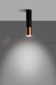 Plafon LOOPEZ czarny/miedź SL.0945 Sollux
