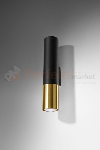 Kinkiet LOOPEZ czarny/złoty SL.0950 Sollux
