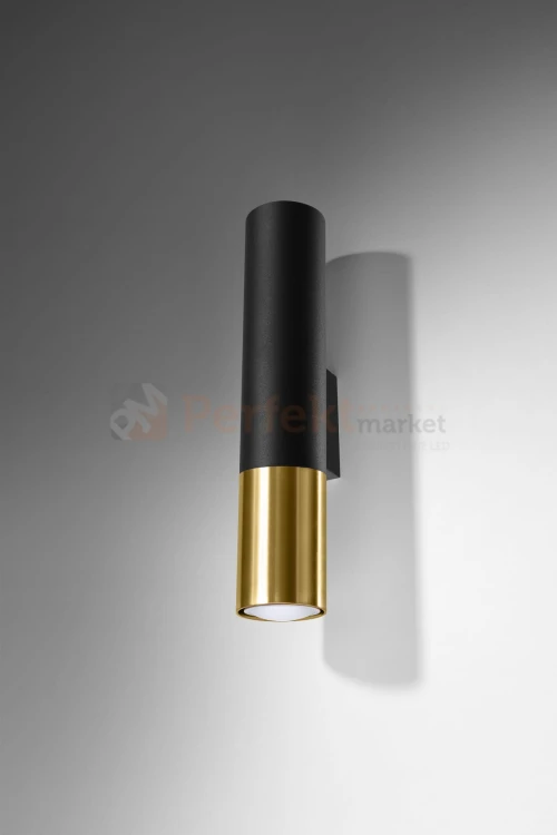 Kinkiet LOOPEZ czarny/złoty SL.0950 Sollux