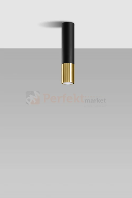 Plafon LOOPEZ czarny/złoty SL.0951 Sollux