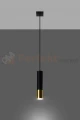 Lampa wisząca LOOPEZ 1 czarny/złoty SL.0952 Sollux