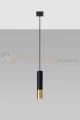 Lampa wisząca LOOPEZ 1 czarny/złoty SL.0952 Sollux