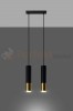 Lampa wisząca LOOPEZ 2 czarny/złoty SL.0953 Sollux