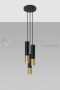 Lampa wisząca LOOPEZ 3P czarny/złoty SL.0955 Sollux
