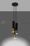 Lampa wisząca LOOPEZ 3P czarny/złoty SL.0955 Sollux