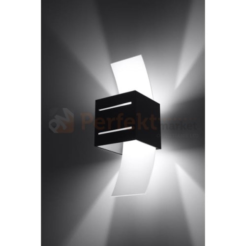lampa_ścienna kinkiet czarna g9 nowoczesna minimalizm design lampa kwadratowa plafon LED loreto czarny perfektmarket SL.0201