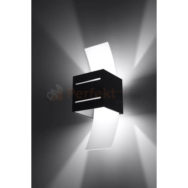 lampa_ścienna kinkiet czarna g9 nowoczesna minimalizm design lampa kwadratowa plafon LED loreto czarny perfektmarket SL.0201