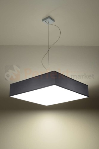 nowoczesna lampa minimal perfektmarket design wisząca sufitowa kwadratowa LED HORUS 45 szara light.jpg