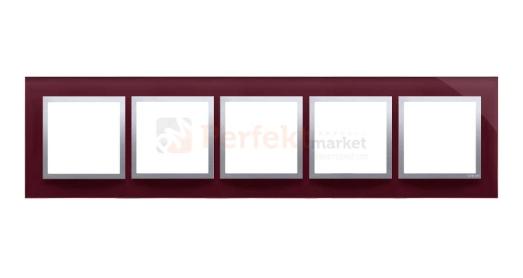 Simon 54 nature ramka 5-krotna szkło kusząca śliwka fioletowy purpura DRN5/89 perfektmarket