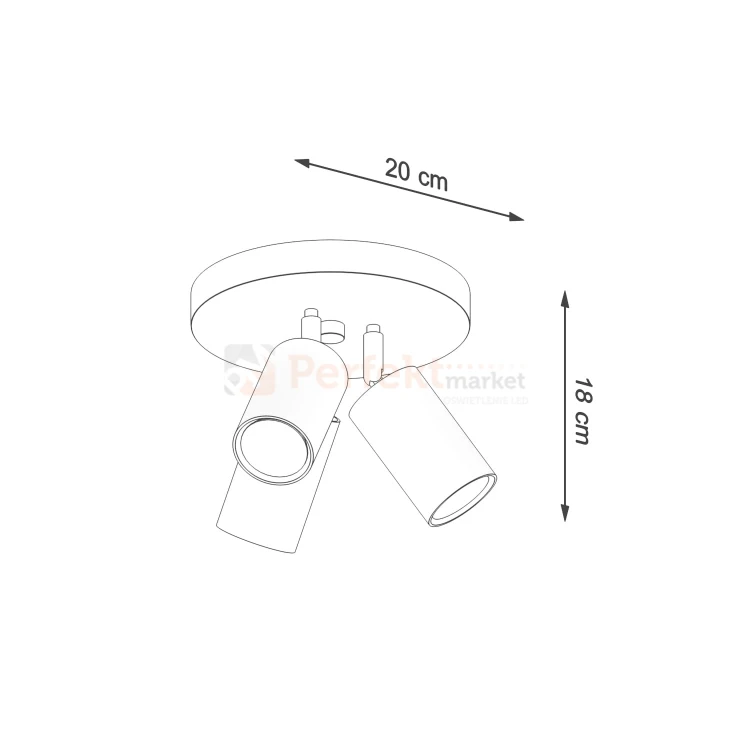 Plafon RING 3P czarny SL.1016 Sollux