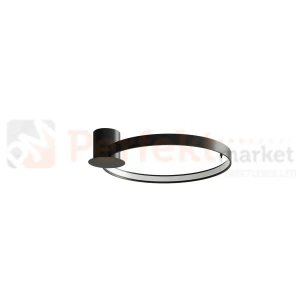 Plafon RIO 55 czarny lampa sufitowa ring koło 55 cm LED Thoro