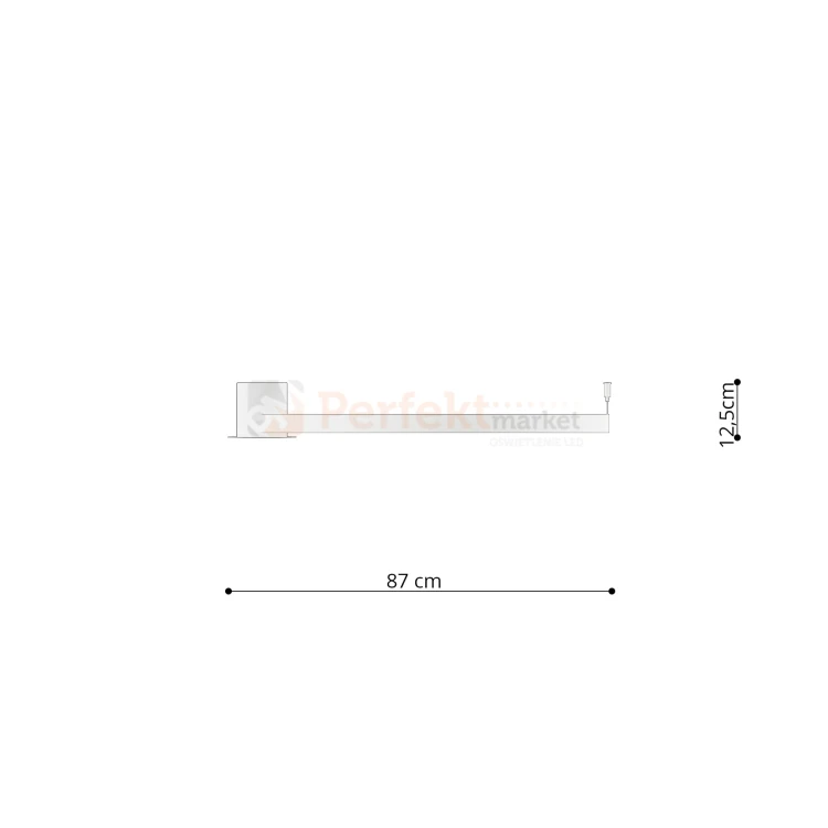 Plafon RIO 78 czarny LED 3000K TH.130 Sollux
