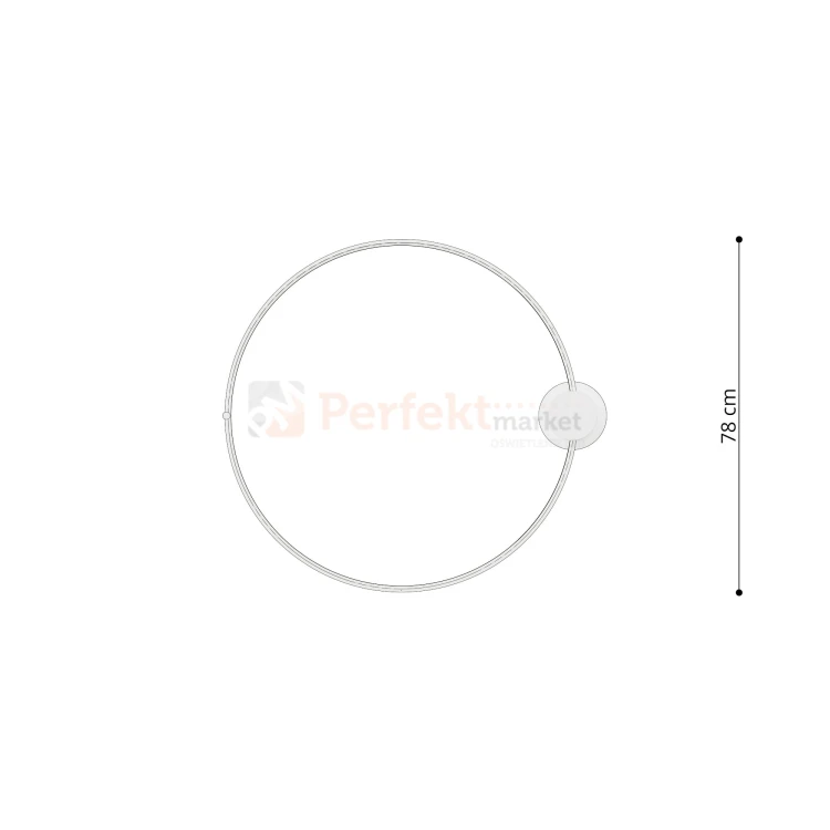 Plafon RIO 78 czarny LED 3000K TH.130 Sollux