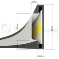 Plafon RIO 78 czarny LED 3000K TH.130 Sollux