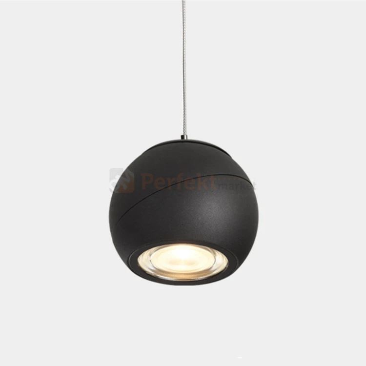 magentic track system OxyLED Multiline GLOBE oprawa LED czarna kula do szyny magnetycznej 48V 12W regulowana