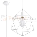Lampa wisząca druciana geometryczna Gaspare biała SL.0290 perfektmarket sklep led oswietlenie retro żarówka


