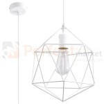 Lampa wisząca druciana geometryczna Gaspare biała SL.0290 perfektmarket sklep led oswietlenie retro żarówka

