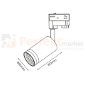 Pipe Ring Track Spot Light Black 1xGU10 - 3 Circuit ML7671
