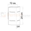 lampa_ścienna kinkiet szara g9 nowoczesna minimalizm design lampa kwadratowa plafon LED blocco szary perfektmarket SL.0479