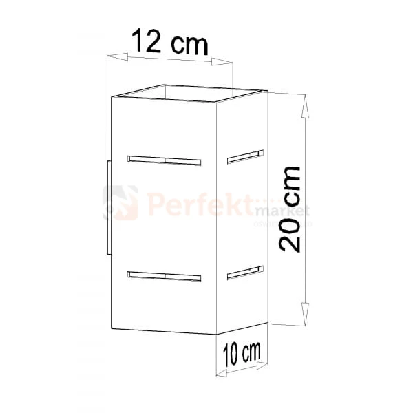 lampa_ścienna kinkiet szara g9 nowoczesna minimalizm design lampa kwadratowa plafon LED blocco szary perfektmarket SL.0479