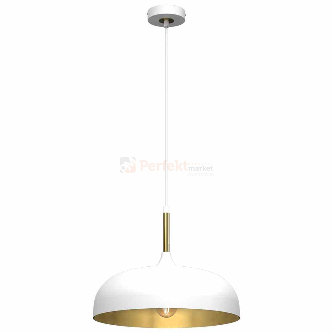 Lampa wisząca LINCOLN WHITE/GOLD 1xE27 45cm MLP8031