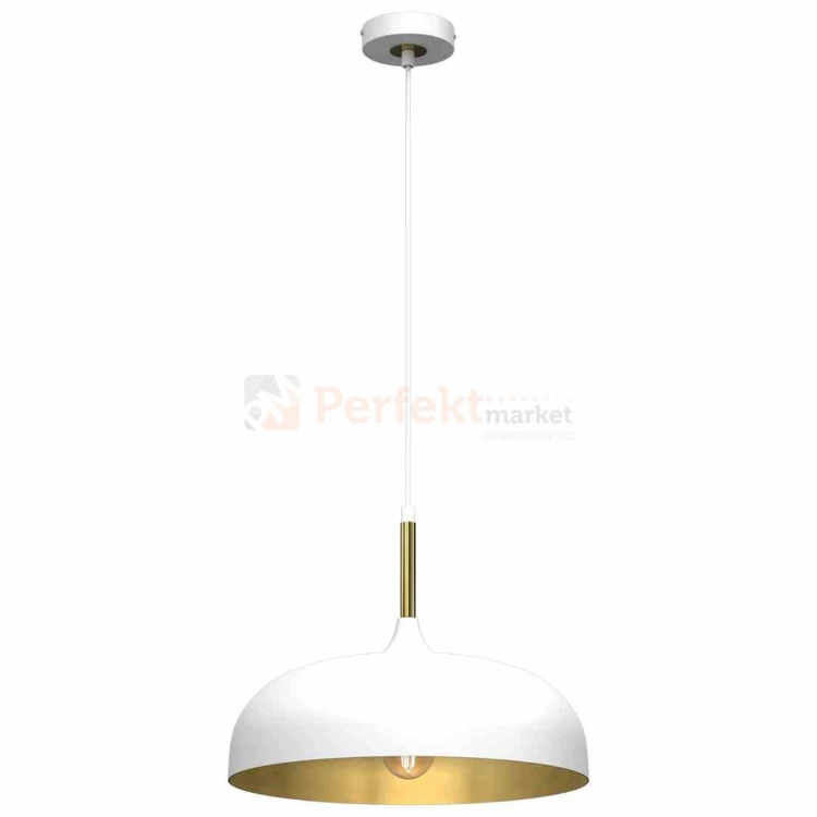 Lampa wisząca LINCOLN WHITE/GOLD 1xE27 45cm MLP8031