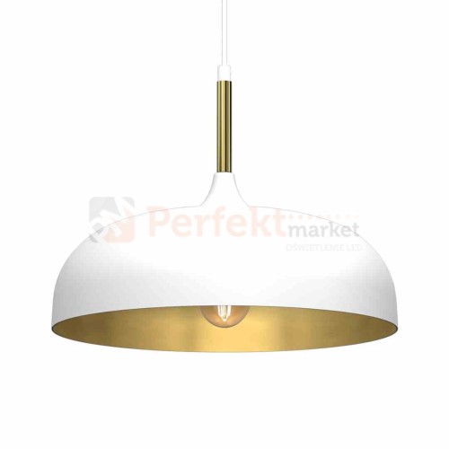 Lampa wisząca LINCOLN WHITE/GOLD 1xE27 45cm MLP8031