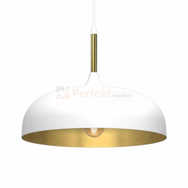 Lampa wisząca LINCOLN WHITE/GOLD 1xE27 45cm MLP8031