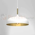 Lampa wisząca LINCOLN WHITE/GOLD 1xE27 45cm MLP8031