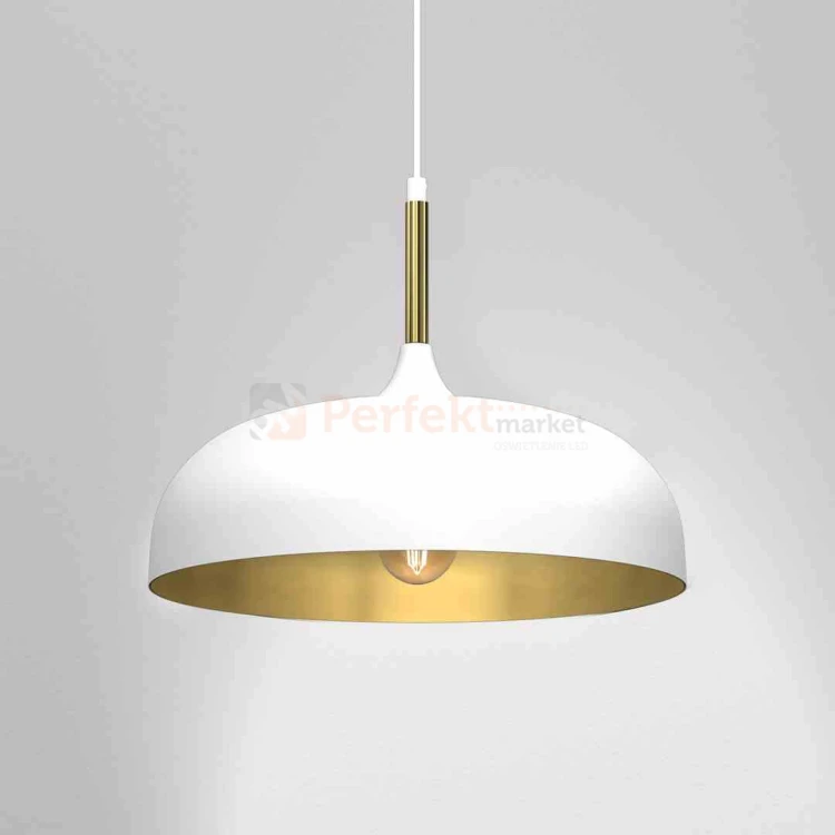 Lampa wisząca LINCOLN WHITE/GOLD 1xE27 45cm MLP8031