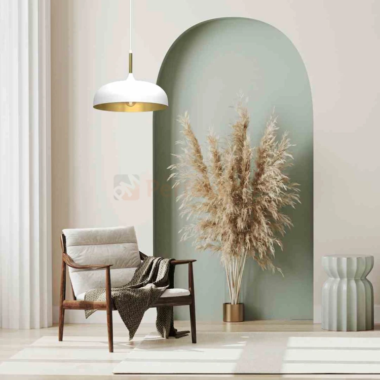 Lampa wisząca LINCOLN WHITE/GOLD 1xE27 45cm MLP8031