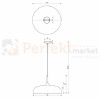 Lampa wisząca LINCOLN WHITE/GOLD 1xE27 45cm MLP8031