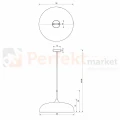 Lampa wisząca LINCOLN WHITE/GOLD 1xE27 45cm MLP8031