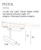 MAXLIGHT S0006 LAMPA DO SZYNOPRZEWODU PISTOL CZARNY 12W LED
