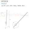 MAXLIGHT W0267 KINKIET SPIDER BLACK IP44