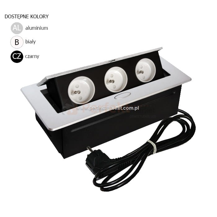 Media Port power_port powerport mediaport blatowy gniazda wpuszczany 2x230V Oval sklep perfektmarket hurtownia elektryczna