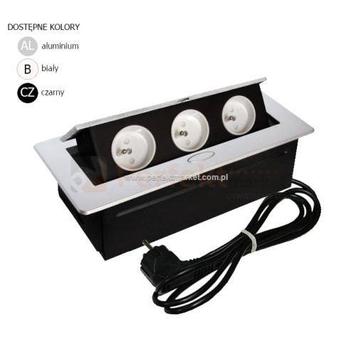 Media Port power_port powerport mediaport blatowy gniazda wpuszczany 2x230V Oval sklep perfektmarket hurtownia elektryczna