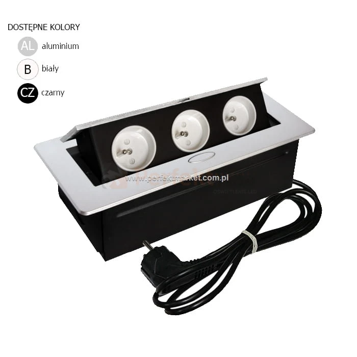 Media Port power_port powerport mediaport blatowy gniazda wpuszczany 2x230V Oval sklep perfektmarket hurtownia elektryczna
