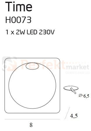 MAXLIGHT H0073 OPRAWA SCHODOWA  TIME KWADRATOWA IP54