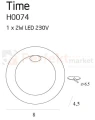 MAXLIGHT H0074 OPRAWA SCHODOWA TIME OKRĄGŁA IP54