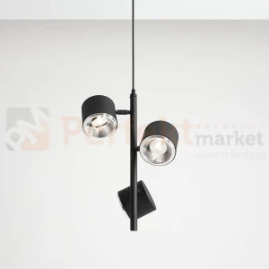 Lampa wisząca designerska BOT 3 VERTICAL BLACK loft Aldex 1047E