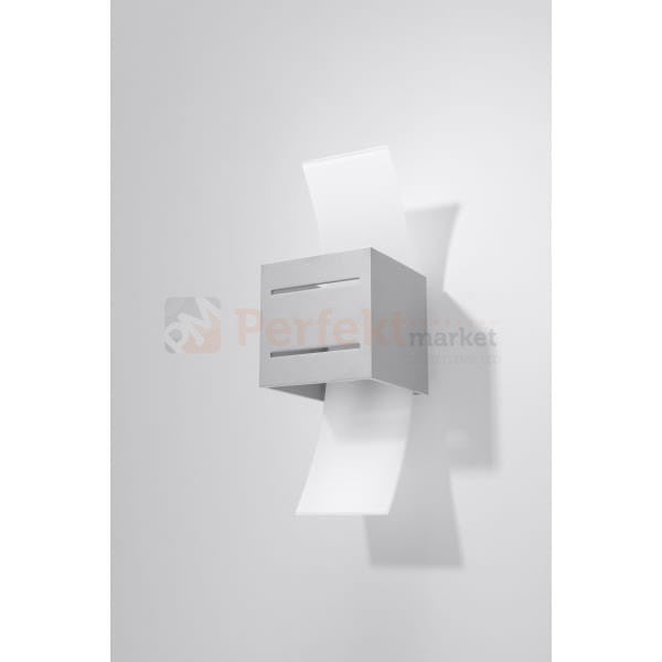 lampa_ścienna kinkiet szara g9 nowoczesna minimalizm design lampa kwadratowa plafon LED loreto szary perfektmarket SL.0202
