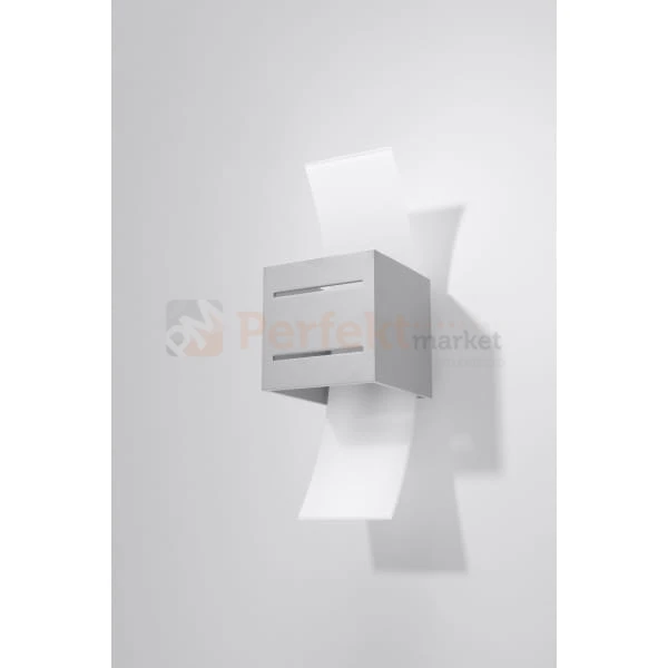 lampa_ścienna kinkiet szara g9 nowoczesna minimalizm design lampa kwadratowa plafon LED loreto szary perfektmarket SL.0202