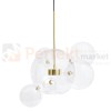 Lampa wisząca CAPRI 6 złota - 60 LED, alumiumium, szkło
