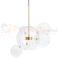 Lampa wisząca CAPRI 6 złota - 60 LED, alumiumium, szkło