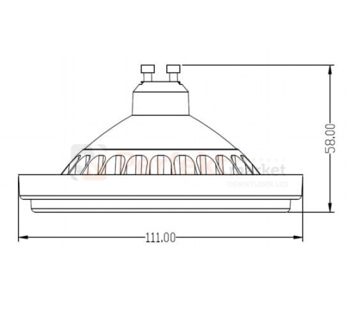 Żarówka LED GU10 ES111 9W wymiary