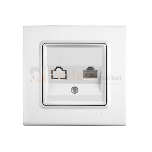 gniazdokomputerowe 1xRJ45 kat 6 viko panasonic linnera białe proste klasyczny perfektmarket perfekt_market 90440078