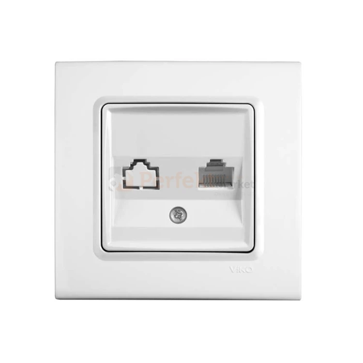 gniazdokomputerowe 1xRJ45 kat 6 viko panasonic linnera białe proste klasyczny perfektmarket perfekt_market 90440078