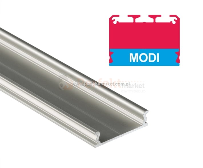 Profil zaślepiający modi srebrny 1 mb LUMINES-MODI1-S perfektmarket aluminiowy

