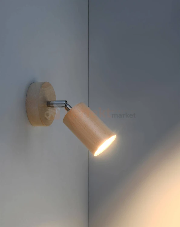 Kinkiet BERG naturalne drewno Sollux